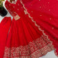 Scarlet Sequin Embroidered Anarkali Set