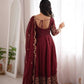 Scarlet Sequin Embroidered Anarkali Set