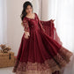 Scarlet Sequin Embroidered Anarkali Set
