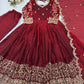 Scarlet Sequin Embroidered Anarkali Set