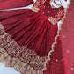 Scarlet Sequin Embroidered Anarkali Set
