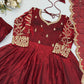 Scarlet Sequin Embroidered Anarkali Set