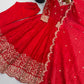 Scarlet Sequin Embroidered Anarkali Set