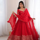 Scarlet Sequin Embroidered Anarkali Set