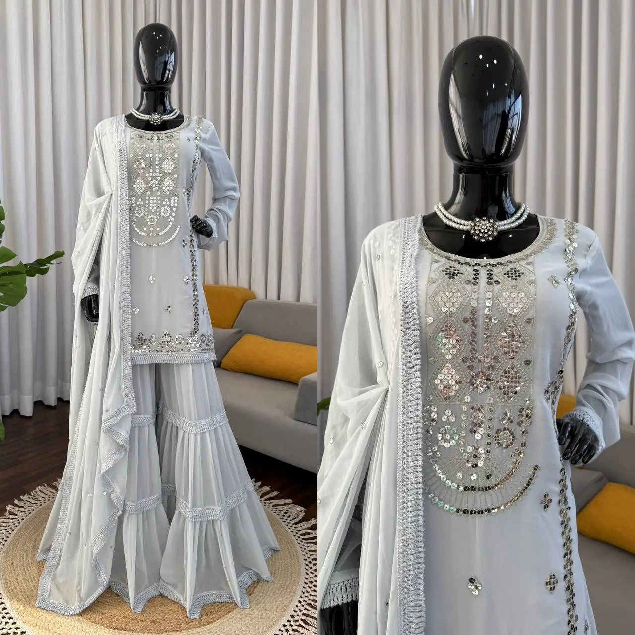 Scarlet Sequin Sharara Set