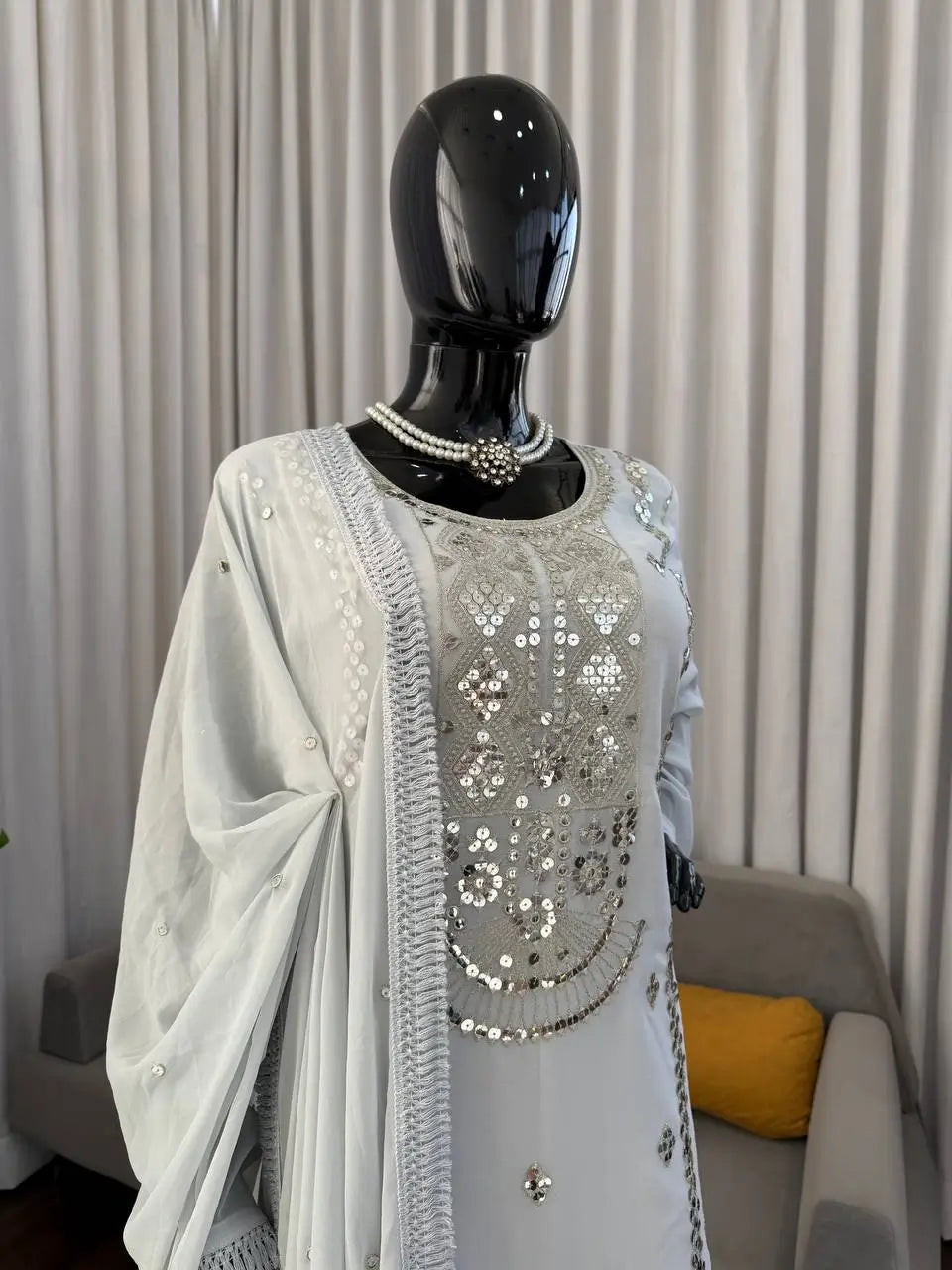 Scarlet Sequin Sharara Set