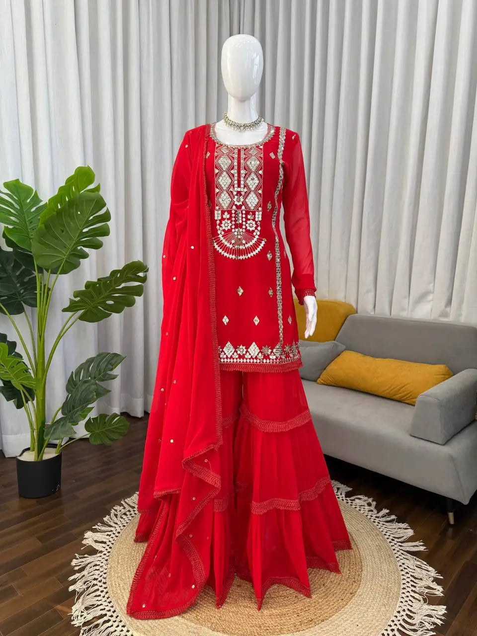 Scarlet Sequin Sharara Set