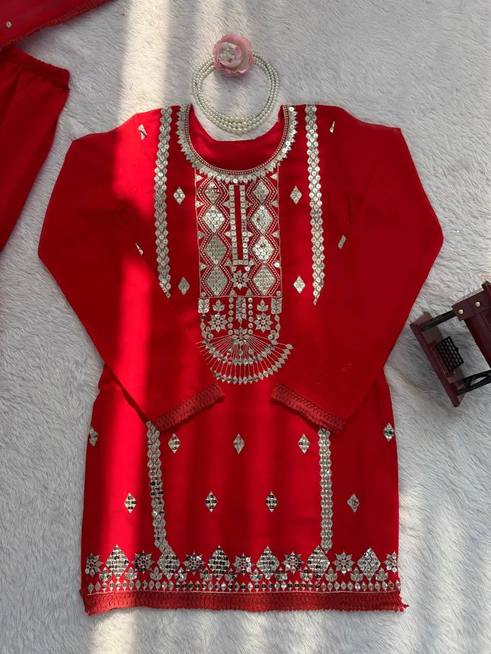 Scarlet Sequin Sharara Set