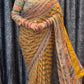Designer Chinnon Silk Saree with Mirror Work for Festive and Wedding Wear