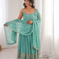 Sea Green Sequin Anarkali Set