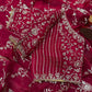 Sequence Embroidered Chiffon Saree with Blouse