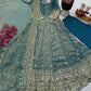 Sequin Booti Ready To Wear Silk Anarkali Gown Set