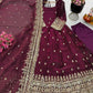 Sequin Booti Ready To Wear Silk Anarkali Gown Set