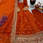 Sequin Booti Ready To Wear Silk Anarkali Gown Set
