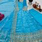 Sequin Booti Ready To Wear Silk Anarkali Gown Set