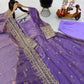Sequin Booti Ready To Wear Silk Anarkali Gown Set