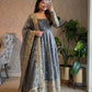 Sequin Booti Ready To Wear Silk Anarkali Gown Set