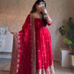 Sequin Booti Ready To Wear Silk Anarkali Gown Set