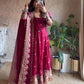 Sequin Booti Ready To Wear Silk Anarkali Gown Set