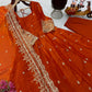 Sequin Booti Ready To Wear Silk Anarkali Gown Set