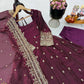Sequin Booti Ready To Wear Silk Anarkali Gown Set