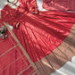 Sequin Border Designer Flared Anarkali Suit in silk fabric