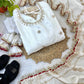 Sequin Border Designer Flared Anarkali Suit in silk fabric