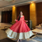 Sequin Border Designer Flared Anarkali Suit in silk fabric