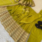 Sequin Border Designer Flared Anarkali Suit in silk fabric