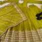 Sequin Border Designer Flared Anarkali Suit in silk fabric