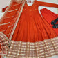 Sequin Border Designer Flared Anarkali Suit in silk fabric