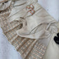 Sequin Border Designer Flared Anarkali Suit in silk fabric