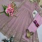 Sequin Crinkle Silk Anarkali