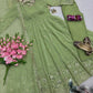 Sequin Crinkle Silk Anarkali