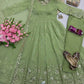 Sequin Crinkle Silk Anarkali