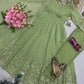 Sequin Crinkle Silk Anarkali
