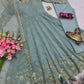 Sequin Crinkle Silk Anarkali