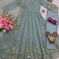 Sequin Crinkle Silk Anarkali