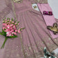 Sequin Crinkle Silk Anarkali