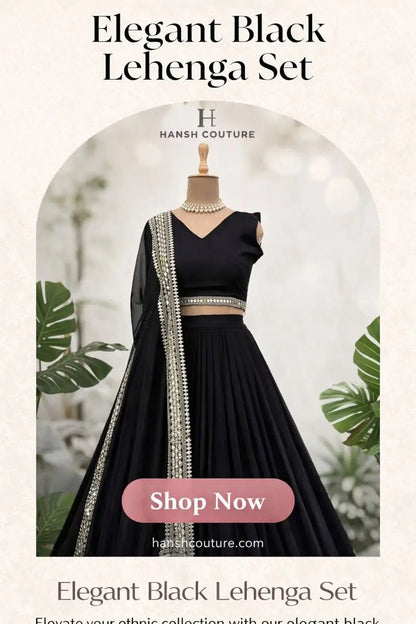Sequin Embroidered Georgette Lehenga Choli Set with Dupatta