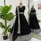 Sequin Embroidered Georgette Lehenga Choli Set with Dupatta