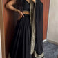 Sequin Embroidered Georgette Lehenga Choli Set with Dupatta
