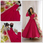 Sequin Print Chanderi Anarkali Gown