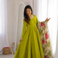 Sequin Print Chanderi Anarkali Gown