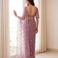 Sequin Vine Embroidered Net Saree