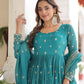 Sequins Embroidered Anarkali Gown With Dupatta