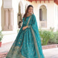 Sequins Embroidered Anarkali Gown With Dupatta