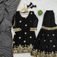 Sequins Embroidered Georgette Sharara Set with Dupatta
