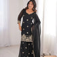 Sequins Embroidered Georgette Sharara Set with Dupatta