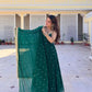 Sequins Zari Embroidered Gown Set with Dupatta